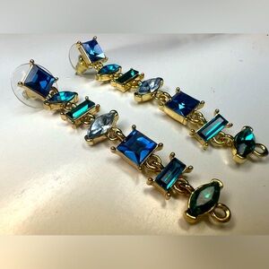 Vince Camuto blue green ombré earrings